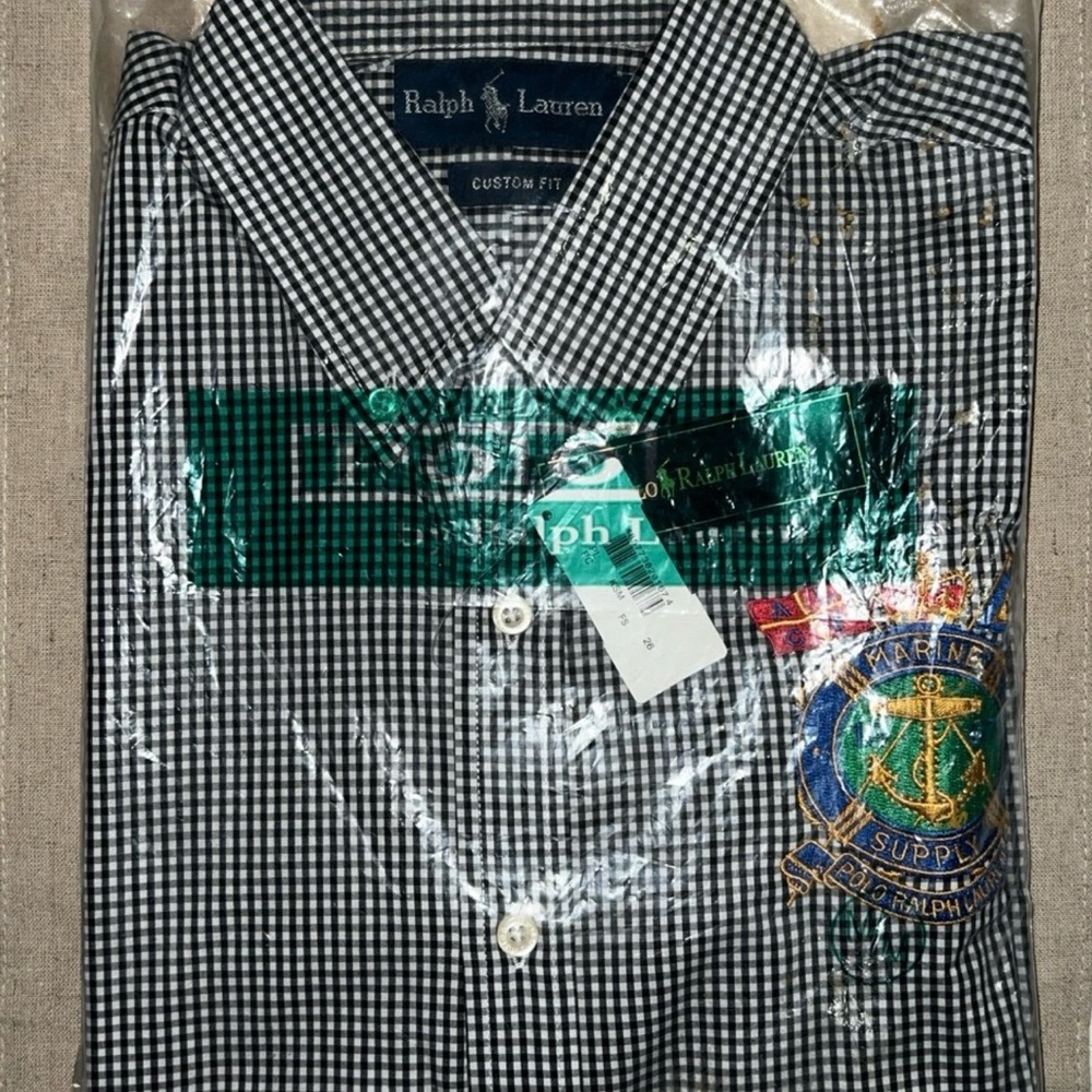 Ralph Lauren Black Checkered Men's Long Sleeve Shirt